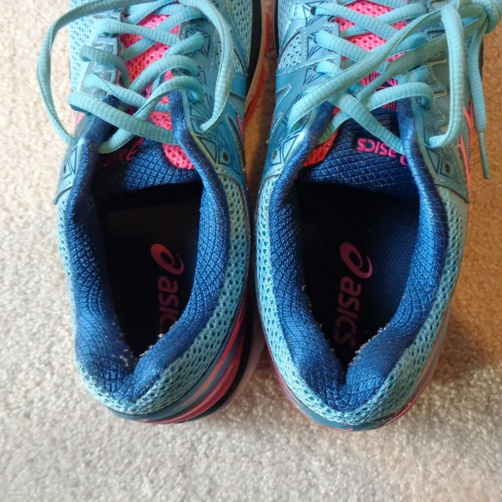 ASICS GT-2000 Women's‎ Running Shoes Colorful Turquoise & Pink T656N Size 9 EUC